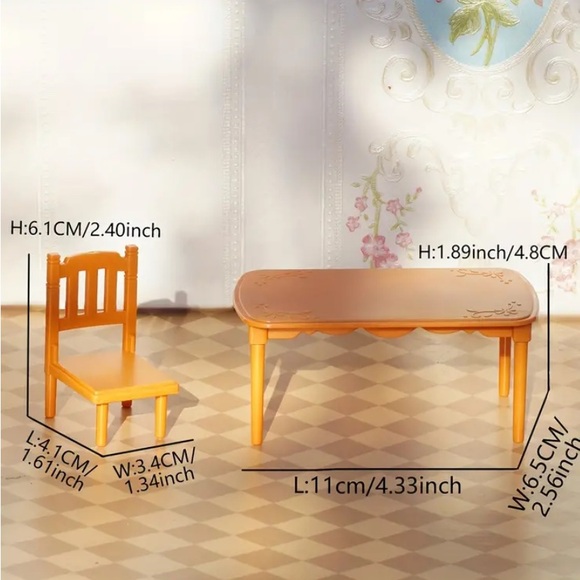 5 pc. Miniature Dining Furnishings - Picture 2 of 8